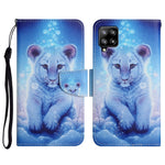 Custodia in pelle flip orizzontale con motivo dipinto con supporto, slot per schede e portafoglio, For Samsung Galaxy A42 5G