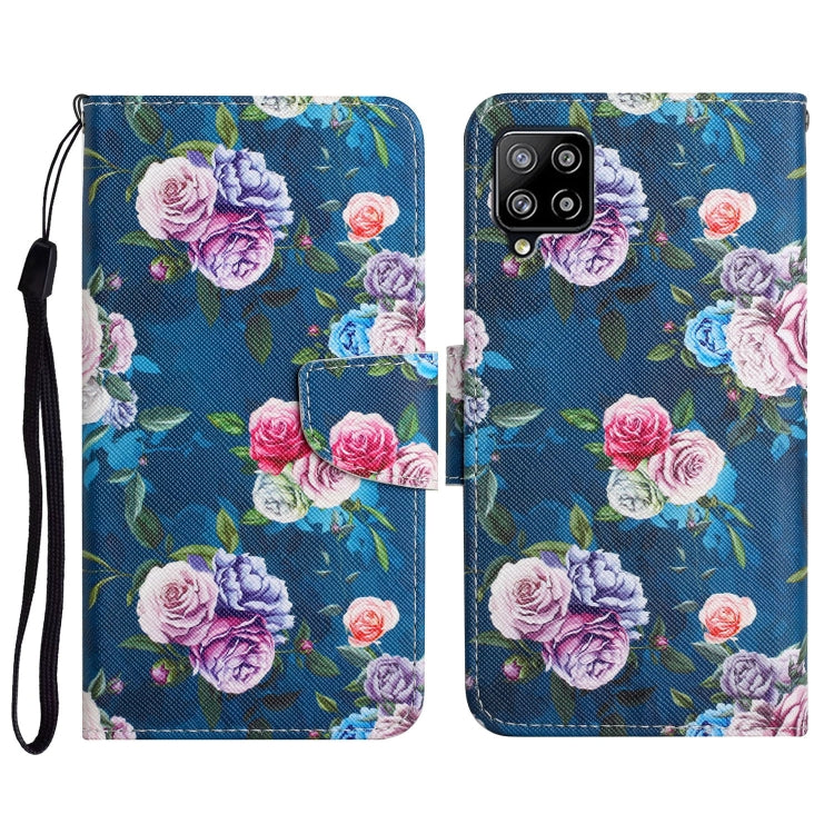 Custodia in pelle flip orizzontale con motivo dipinto con supporto, slot per schede e portafoglio, For Samsung Galaxy A42 5G