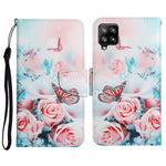 Custodia in pelle flip orizzontale con motivo dipinto con supporto, slot per schede e portafoglio, For Samsung Galaxy A42 5G