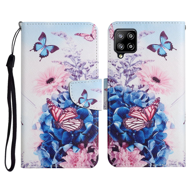 Custodia in pelle flip orizzontale con motivo dipinto con supporto, slot per schede e portafoglio, For Samsung Galaxy A42 5G