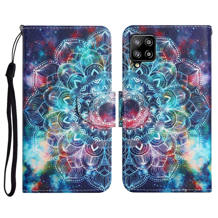 Custodia in pelle flip orizzontale con motivo dipinto con supporto, slot per schede e portafoglio, For Samsung Galaxy A42 5G