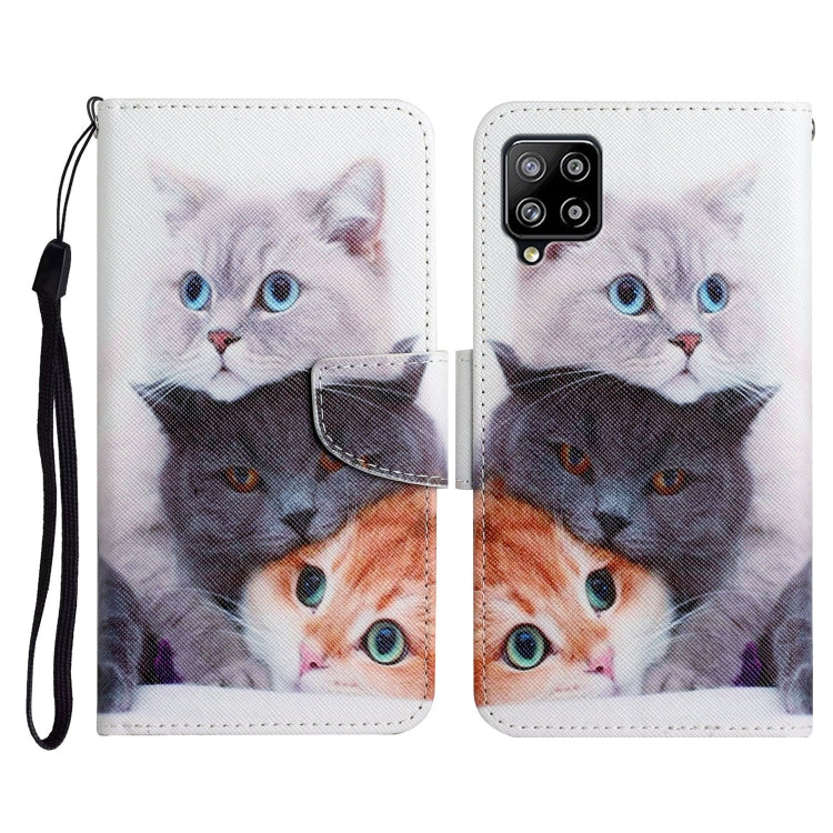 Custodia in pelle flip orizzontale con motivo dipinto con supporto, slot per schede e portafoglio, For Samsung Galaxy A42 5G