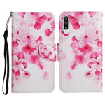 Custodia in pelle flip orizzontale con motivo dipinto con supporto, slot per schede e portafoglio, For Samsung Galaxy A50