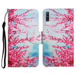 Custodia in pelle flip orizzontale con motivo dipinto con supporto, slot per schede e portafoglio, For Samsung Galaxy A50