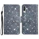Custodia in pelle flip orizzontale con motivo dipinto con supporto, slot per schede e portafoglio, For Samsung Galaxy A50