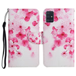 Custodia in pelle flip orizzontale con motivo dipinto con supporto, slot per schede e portafoglio, For Samsung Galaxy A51