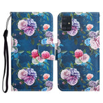 Custodia in pelle flip orizzontale con motivo dipinto con supporto, slot per schede e portafoglio, For Samsung Galaxy A51