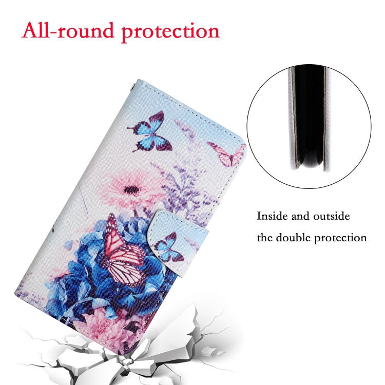 Custodia in pelle flip orizzontale con motivo dipinto con supporto, slot per schede e portafoglio, For Samsung Galaxy A51