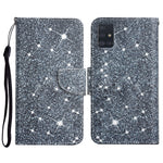 Custodia in pelle flip orizzontale con motivo dipinto con supporto, slot per schede e portafoglio, For Samsung Galaxy A51