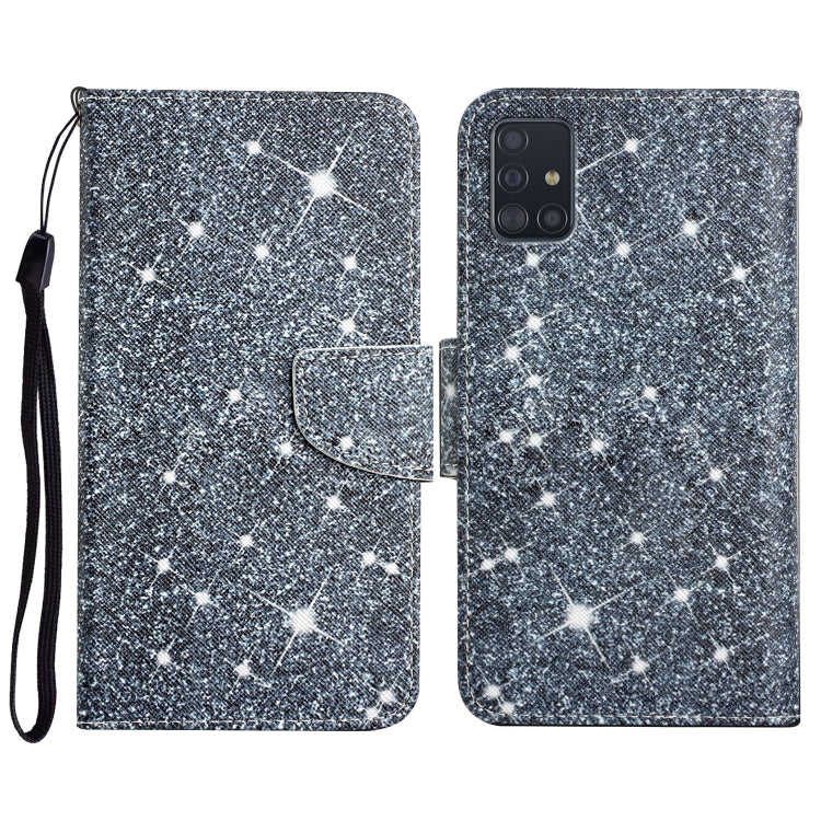Custodia in pelle flip orizzontale con motivo dipinto con supporto, slot per schede e portafoglio, For Samsung Galaxy A51