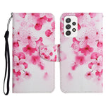 Custodia in pelle flip orizzontale con motivo dipinto con supporto, slot per schede e portafoglio, For Samsung Galaxy A52 5G / 4G