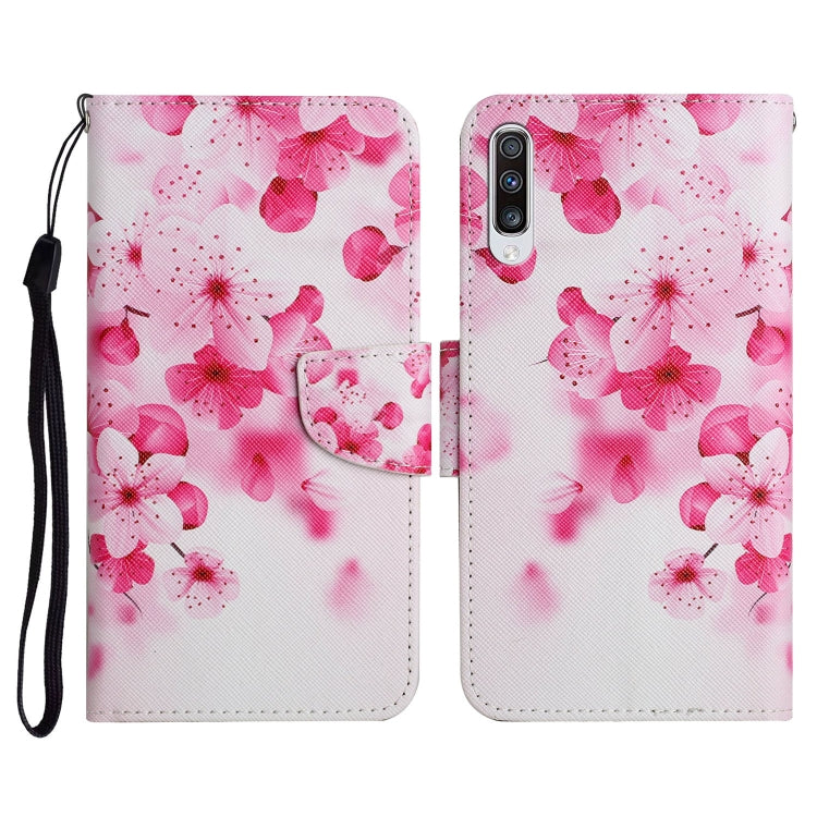 Custodia in pelle flip orizzontale con motivo dipinto con supporto, slot per schede e portafoglio, For Samsung Galaxy A70