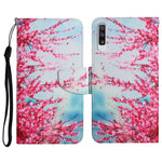 Custodia in pelle flip orizzontale con motivo dipinto con supporto, slot per schede e portafoglio, For Samsung Galaxy A70