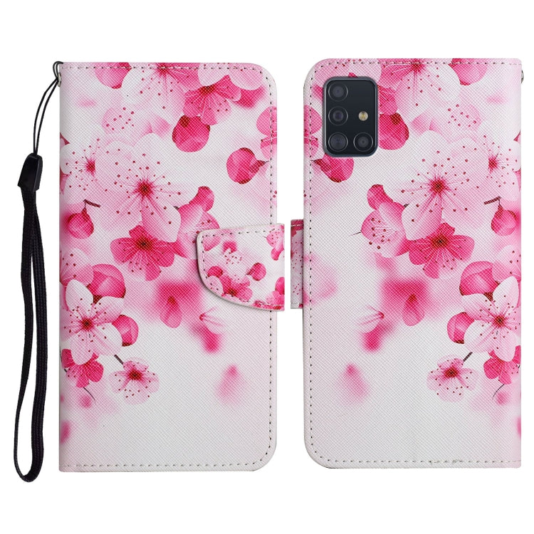 Custodia in pelle flip orizzontale con motivo dipinto con supporto, slot per schede e portafoglio, For Samsung Galaxy A71