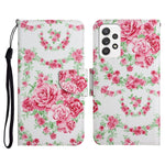 Custodia in pelle flip orizzontale con motivo dipinto con supporto, slot per schede e portafoglio, For Samsung Galaxy A72 5G / 4G