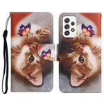 Custodia in pelle flip orizzontale con motivo dipinto con supporto, slot per schede e portafoglio, For Samsung Galaxy A72 5G / 4G