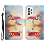 Custodia in pelle flip orizzontale con motivo dipinto con supporto, slot per schede e portafoglio, For Samsung Galaxy A72 5G / 4G