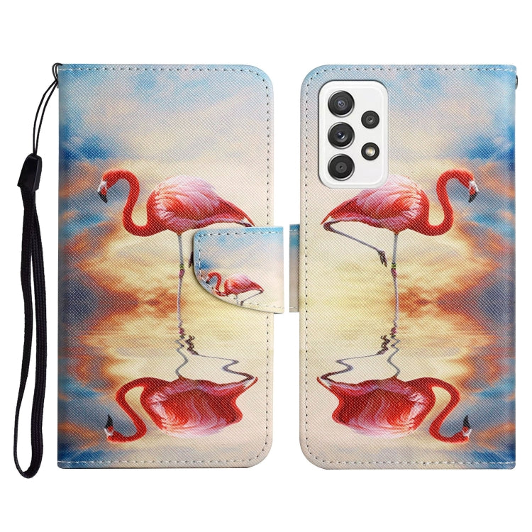 Custodia in pelle flip orizzontale con motivo dipinto con supporto, slot per schede e portafoglio, For Samsung Galaxy A72 5G / 4G