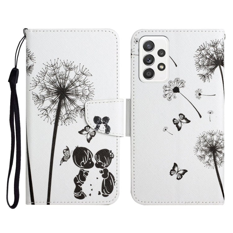 Custodia in pelle flip orizzontale con motivo dipinto con supporto, slot per schede e portafoglio, For Samsung Galaxy A72 5G / 4G
