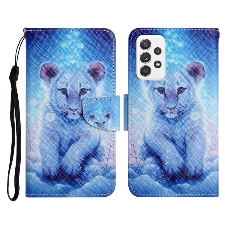 Custodia in pelle flip orizzontale con motivo dipinto con supporto, slot per schede e portafoglio, For Samsung Galaxy A72 5G / 4G