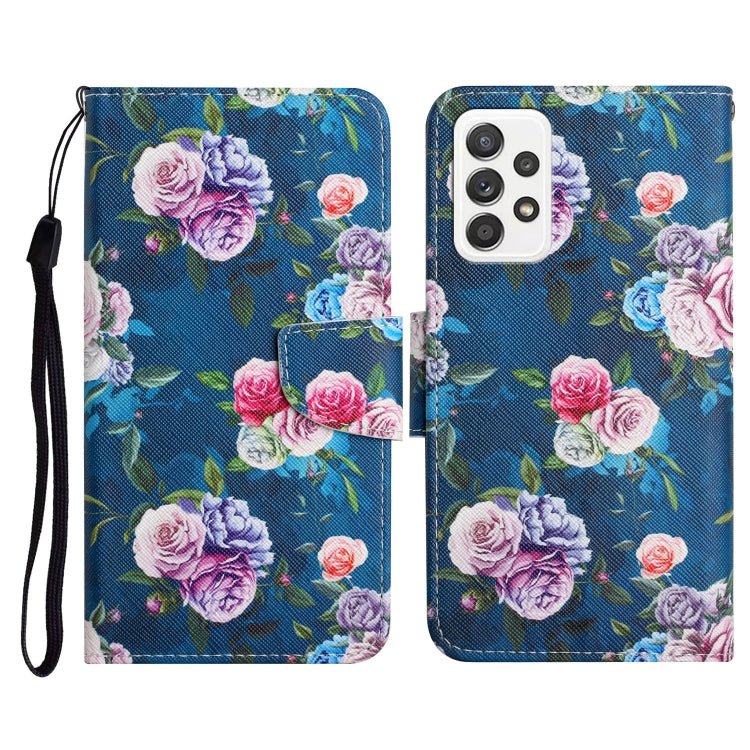 Custodia in pelle flip orizzontale con motivo dipinto con supporto, slot per schede e portafoglio, For Samsung Galaxy A72 5G / 4G