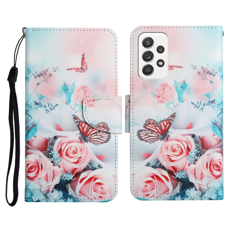 Custodia in pelle flip orizzontale con motivo dipinto con supporto, slot per schede e portafoglio, For Samsung Galaxy A72 5G / 4G