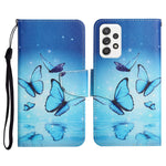 Custodia in pelle flip orizzontale con motivo dipinto con supporto, slot per schede e portafoglio, For Samsung Galaxy A72 5G / 4G