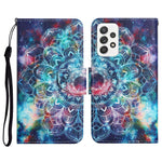 Custodia in pelle flip orizzontale con motivo dipinto con supporto, slot per schede e portafoglio, For Samsung Galaxy A72 5G / 4G