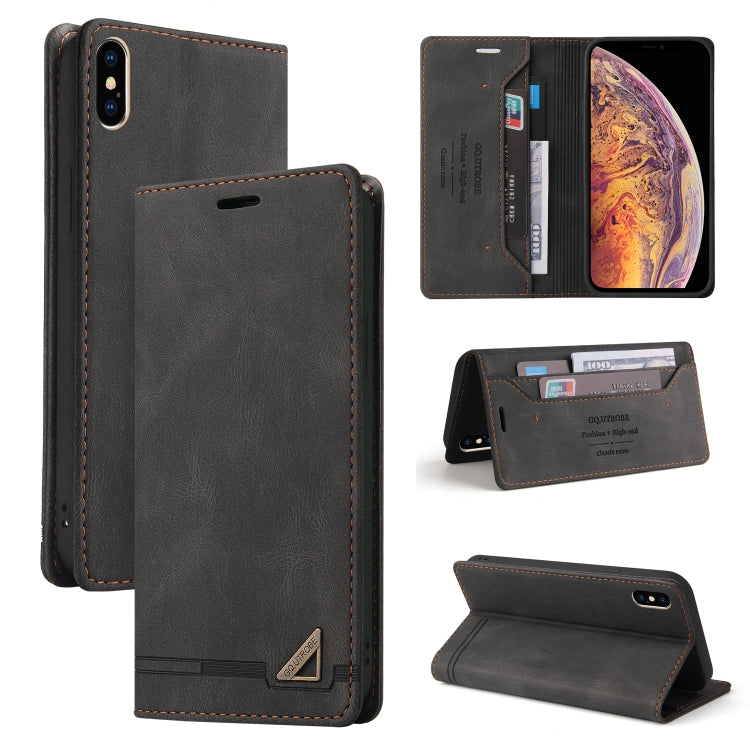 Custodia in pelle a vibrazione orizzontale con spazzola antifurto Skin Feel con supporto, slot per carte e portafoglio, For iPhone X / XS, For iPhone SE 2022 / SE 2020 / 8 / 7, For iPhone 8 Plus & 7 Plus