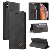 Custodia in pelle a vibrazione orizzontale con spazzola antifurto Skin Feel con supporto, slot per carte e portafoglio, For iPhone X / XS, For iPhone SE 2022 / SE 2020 / 8 / 7, For iPhone 8 Plus & 7 Plus