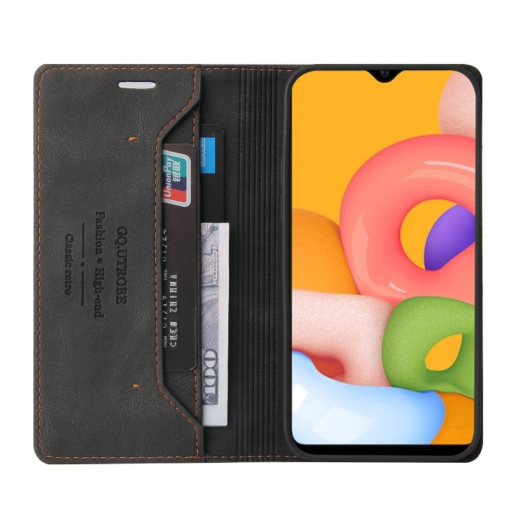Custodia in pelle a vibrazione orizzontale con spazzola antifurto Skin Feel con supporto, slot per carte e portafoglio, For Samsung Galaxy A01, For Samsung Galaxy A02, For Samsung Galaxy A02s EU Edition, For Samsung Galaxy A03s 164mm                   ...