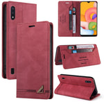 Custodia in pelle a vibrazione orizzontale con spazzola antifurto Skin Feel con supporto, slot per carte e portafoglio, For Samsung Galaxy A01, For Samsung Galaxy A02, For Samsung Galaxy A02s EU Edition, For Samsung Galaxy A03s 164mm                   ...