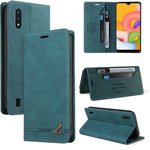 Custodia in pelle a vibrazione orizzontale con spazzola antifurto Skin Feel con supporto, slot per carte e portafoglio, For Samsung Galaxy A01, For Samsung Galaxy A02, For Samsung Galaxy A02s EU Edition, For Samsung Galaxy A03s 164mm                   ...