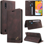 Custodia in pelle a vibrazione orizzontale con spazzola antifurto Skin Feel con supporto, slot per carte e portafoglio, For Samsung Galaxy A01, For Samsung Galaxy A02, For Samsung Galaxy A02s EU Edition, For Samsung Galaxy A03s 164mm                   ...