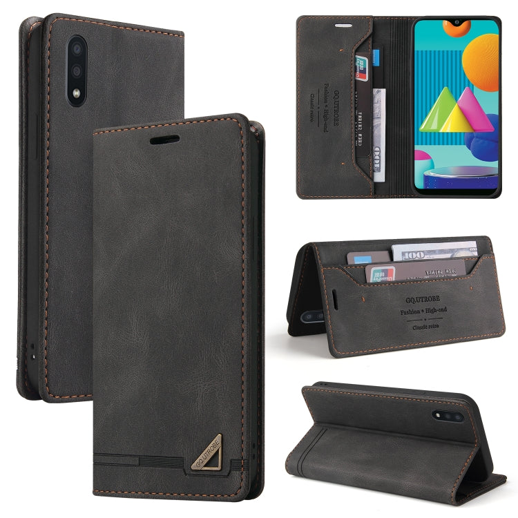 Custodia in pelle a vibrazione orizzontale con spazzola antifurto Skin Feel con supporto, slot per carte e portafoglio, For Samsung Galaxy A01, For Samsung Galaxy A02, For Samsung Galaxy A02s EU Edition, For Samsung Galaxy A03s 164mm                   ...