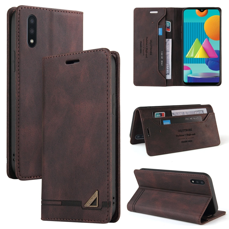 Custodia in pelle a vibrazione orizzontale con spazzola antifurto Skin Feel con supporto, slot per carte e portafoglio, For Samsung Galaxy A01, For Samsung Galaxy A02, For Samsung Galaxy A02s EU Edition, For Samsung Galaxy A03s 164mm                   ...