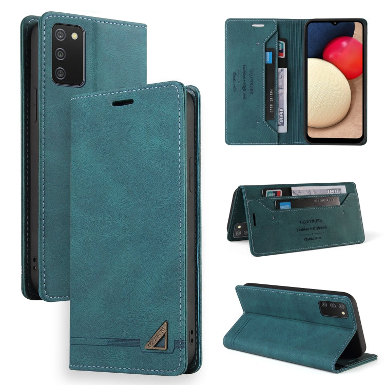 Custodia in pelle a vibrazione orizzontale con spazzola antifurto Skin Feel con supporto, slot per carte e portafoglio, For Samsung Galaxy A01, For Samsung Galaxy A02, For Samsung Galaxy A02s EU Edition, For Samsung Galaxy A03s 164mm                   ...