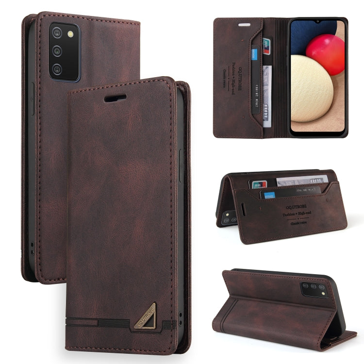 Custodia in pelle a vibrazione orizzontale con spazzola antifurto Skin Feel con supporto, slot per carte e portafoglio, For Samsung Galaxy A01, For Samsung Galaxy A02, For Samsung Galaxy A02s EU Edition, For Samsung Galaxy A03s 164mm                   ...