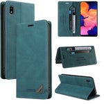 Custodia in pelle a vibrazione orizzontale con spazzola antifurto Skin Feel con supporto, slot per carte e portafoglio, For Samsung Galaxy A01, For Samsung Galaxy A02, For Samsung Galaxy A02s EU Edition, For Samsung Galaxy A03s 164mm                   ...