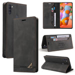 Custodia in pelle a vibrazione orizzontale con spazzola antifurto Skin Feel con supporto, slot per carte e portafoglio, For Samsung Galaxy A11 EU Version, For Samsung Galaxy A12, For Samsung Galaxy A20 / A30, For Samsung Galaxy A20e                    ...