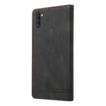 Custodia in pelle a vibrazione orizzontale con spazzola antifurto Skin Feel con supporto, slot per carte e portafoglio, For Samsung Galaxy A11 EU Version, For Samsung Galaxy A12, For Samsung Galaxy A20 / A30, For Samsung Galaxy A20e                    ...