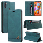 Custodia in pelle a vibrazione orizzontale con spazzola antifurto Skin Feel con supporto, slot per carte e portafoglio, For Samsung Galaxy A11 EU Version, For Samsung Galaxy A12, For Samsung Galaxy A20 / A30, For Samsung Galaxy A20e                    ...
