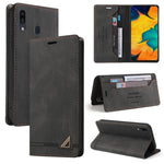 Custodia in pelle a vibrazione orizzontale con spazzola antifurto Skin Feel con supporto, slot per carte e portafoglio, For Samsung Galaxy A11 EU Version, For Samsung Galaxy A12, For Samsung Galaxy A20 / A30, For Samsung Galaxy A20e                    ...