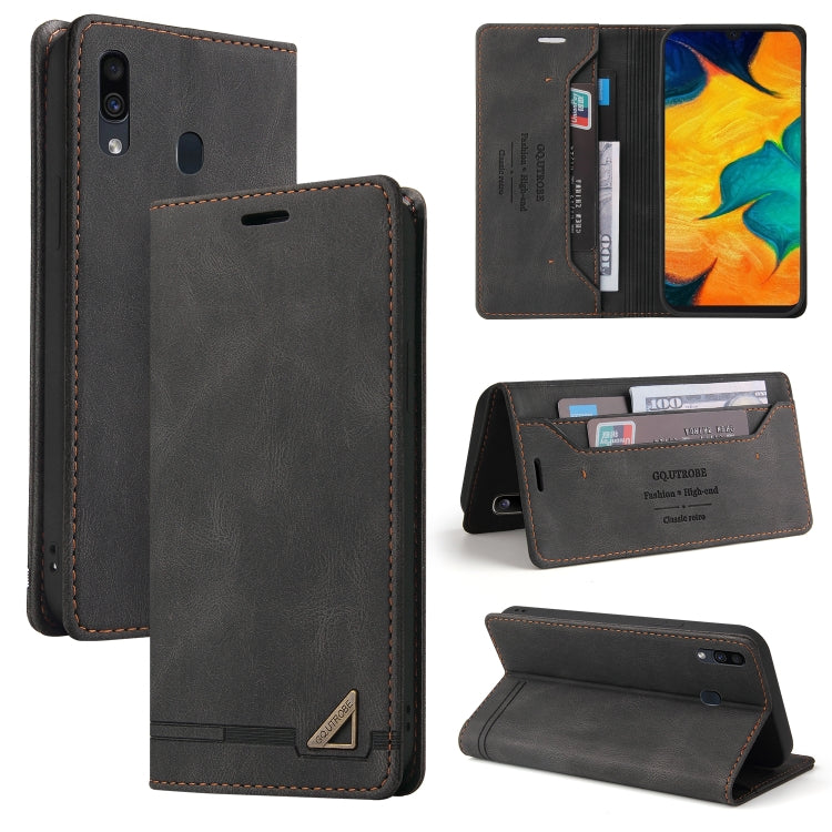 Custodia in pelle a vibrazione orizzontale con spazzola antifurto Skin Feel con supporto, slot per carte e portafoglio, For Samsung Galaxy A11 EU Version, For Samsung Galaxy A12, For Samsung Galaxy A20 / A30, For Samsung Galaxy A20e                    ...