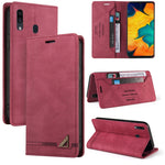 Custodia in pelle a vibrazione orizzontale con spazzola antifurto Skin Feel con supporto, slot per carte e portafoglio, For Samsung Galaxy A11 EU Version, For Samsung Galaxy A12, For Samsung Galaxy A20 / A30, For Samsung Galaxy A20e                    ...