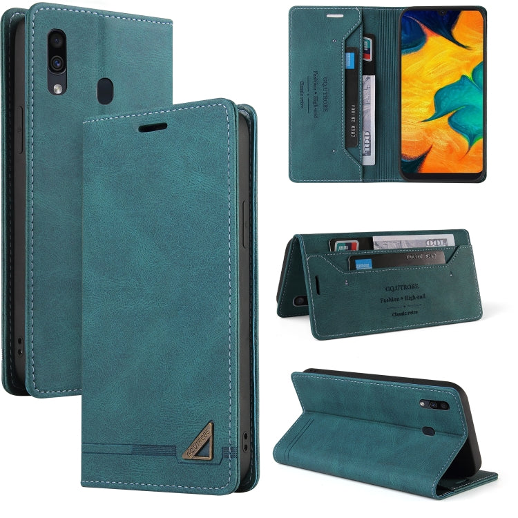 Custodia in pelle a vibrazione orizzontale con spazzola antifurto Skin Feel con supporto, slot per carte e portafoglio, For Samsung Galaxy A11 EU Version, For Samsung Galaxy A12, For Samsung Galaxy A20 / A30, For Samsung Galaxy A20e                    ...