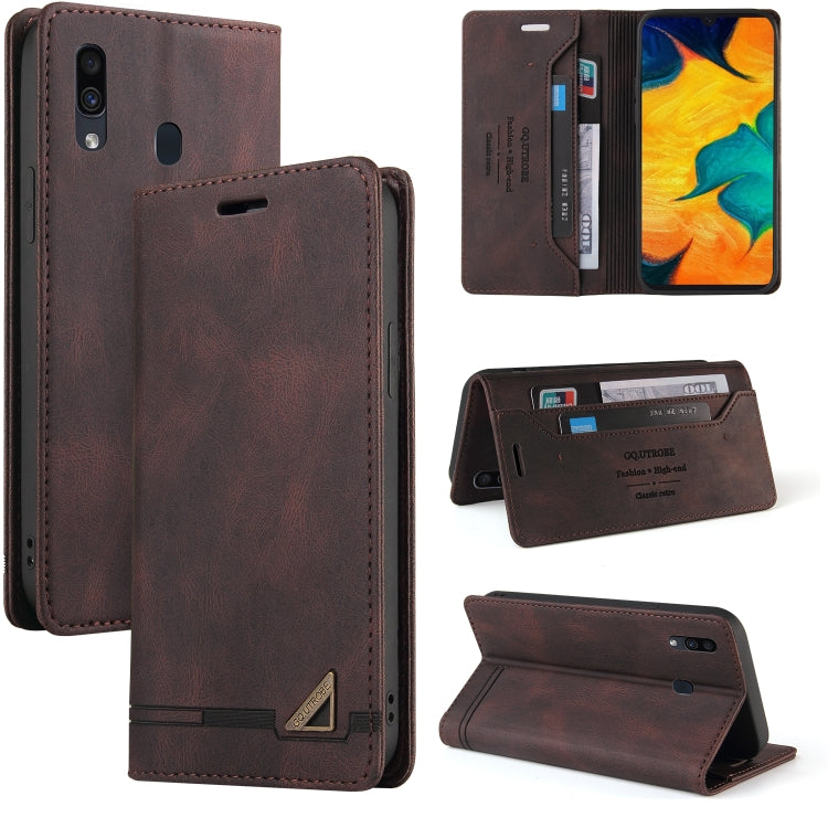 Custodia in pelle a vibrazione orizzontale con spazzola antifurto Skin Feel con supporto, slot per carte e portafoglio, For Samsung Galaxy A11 EU Version, For Samsung Galaxy A12, For Samsung Galaxy A20 / A30, For Samsung Galaxy A20e                    ...