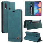Custodia in pelle a vibrazione orizzontale con spazzola antifurto Skin Feel con supporto, slot per carte e portafoglio, For Samsung Galaxy A11 EU Version, For Samsung Galaxy A12, For Samsung Galaxy A20 / A30, For Samsung Galaxy A20e                    ...