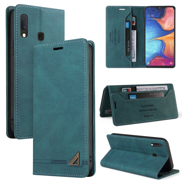 Custodia in pelle a vibrazione orizzontale con spazzola antifurto Skin Feel con supporto, slot per carte e portafoglio, For Samsung Galaxy A11 EU Version, For Samsung Galaxy A12, For Samsung Galaxy A20 / A30, For Samsung Galaxy A20e                    ...