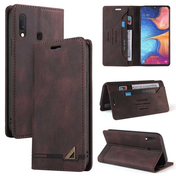 Custodia in pelle a vibrazione orizzontale con spazzola antifurto Skin Feel con supporto, slot per carte e portafoglio, For Samsung Galaxy A11 EU Version, For Samsung Galaxy A12, For Samsung Galaxy A20 / A30, For Samsung Galaxy A20e                    ...